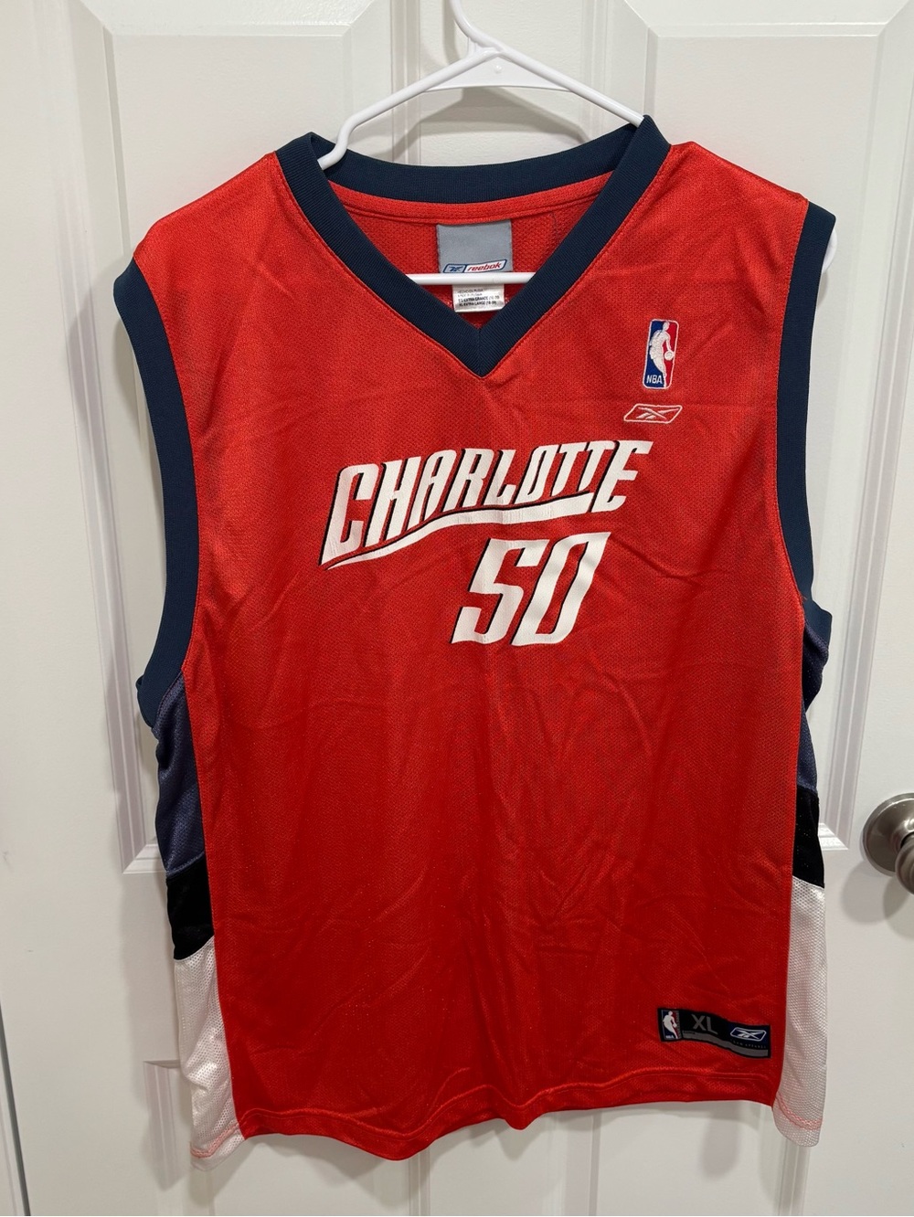 Vintage Reebok Charlotte Bobcats Emeka Okafor #50 Basketball Jersey Boys XL